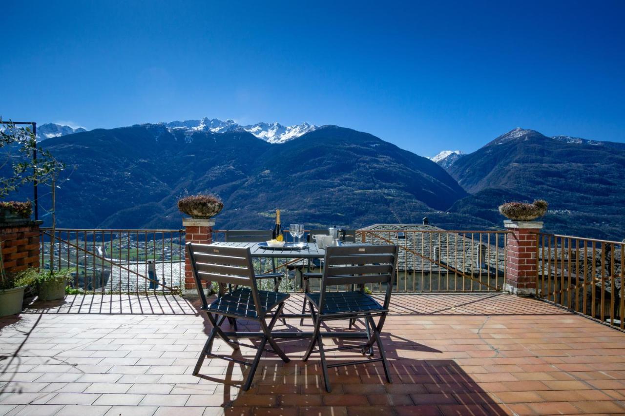 Panoramic Apartment Italian Alps Valtellina Near Sondrio, Tirano Poggiridenti Zewnętrze zdjęcie